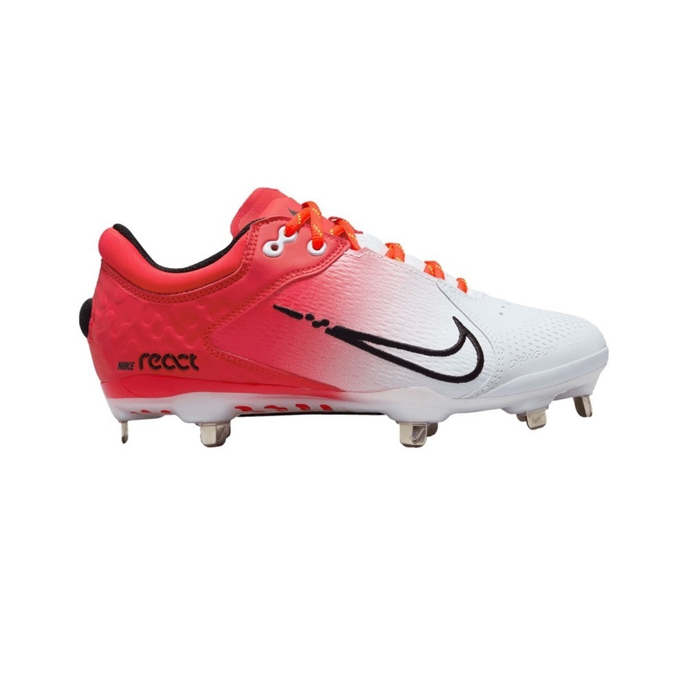Nike Women's Red and White Cleats - Picture 2 of 10